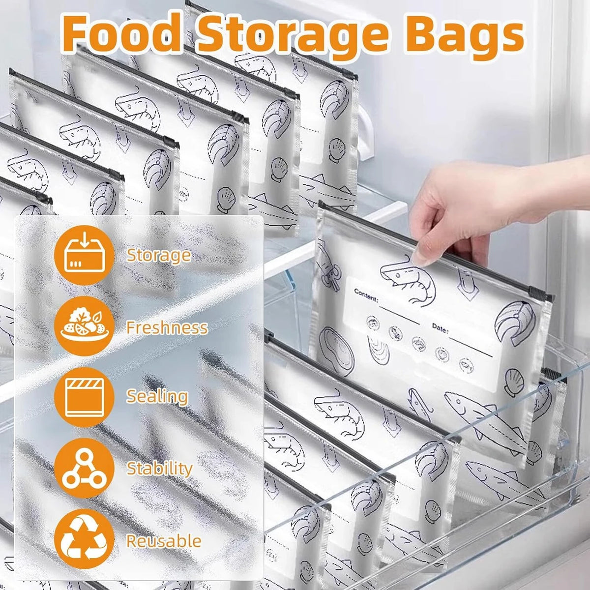 Vacuum food storage zip lock bag – photo 4 of 11