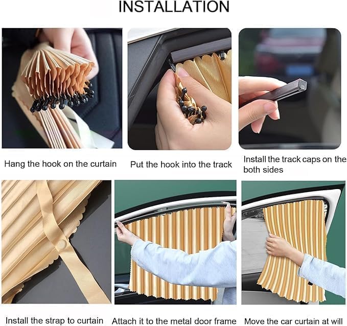Foldable magnetic car window curtain sunshade – photo 6 of 16