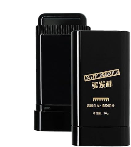Black 2 in 1 hair color stick comb front view