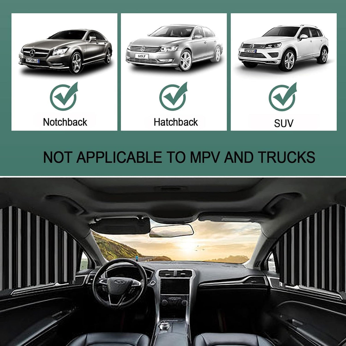 Foldable magnetic car window curtain sunshade – photo 4 of 16