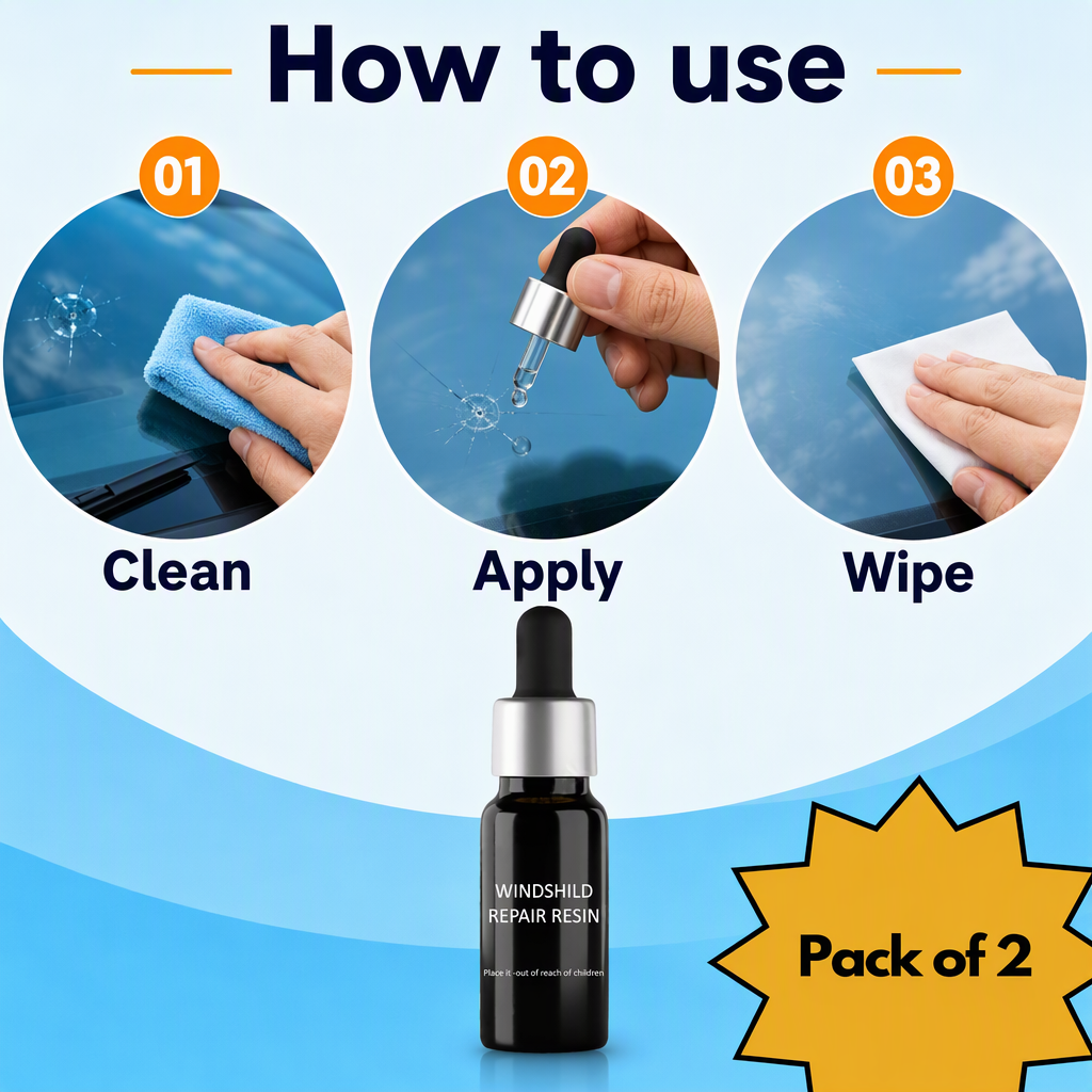 Glass Repair Kit Pack of 2 – steps