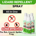 Pack of 3 lizard repellent spray bottles front view