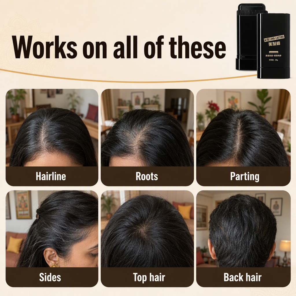 New 2 in 1 Hair Color Stick Hair Dye Stick Comb (Black, 20 gm) – places