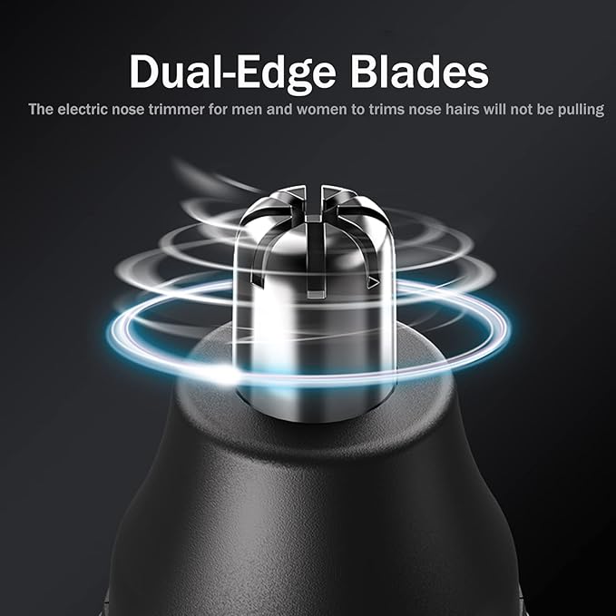 Compact nose trimmer shown in hand for size