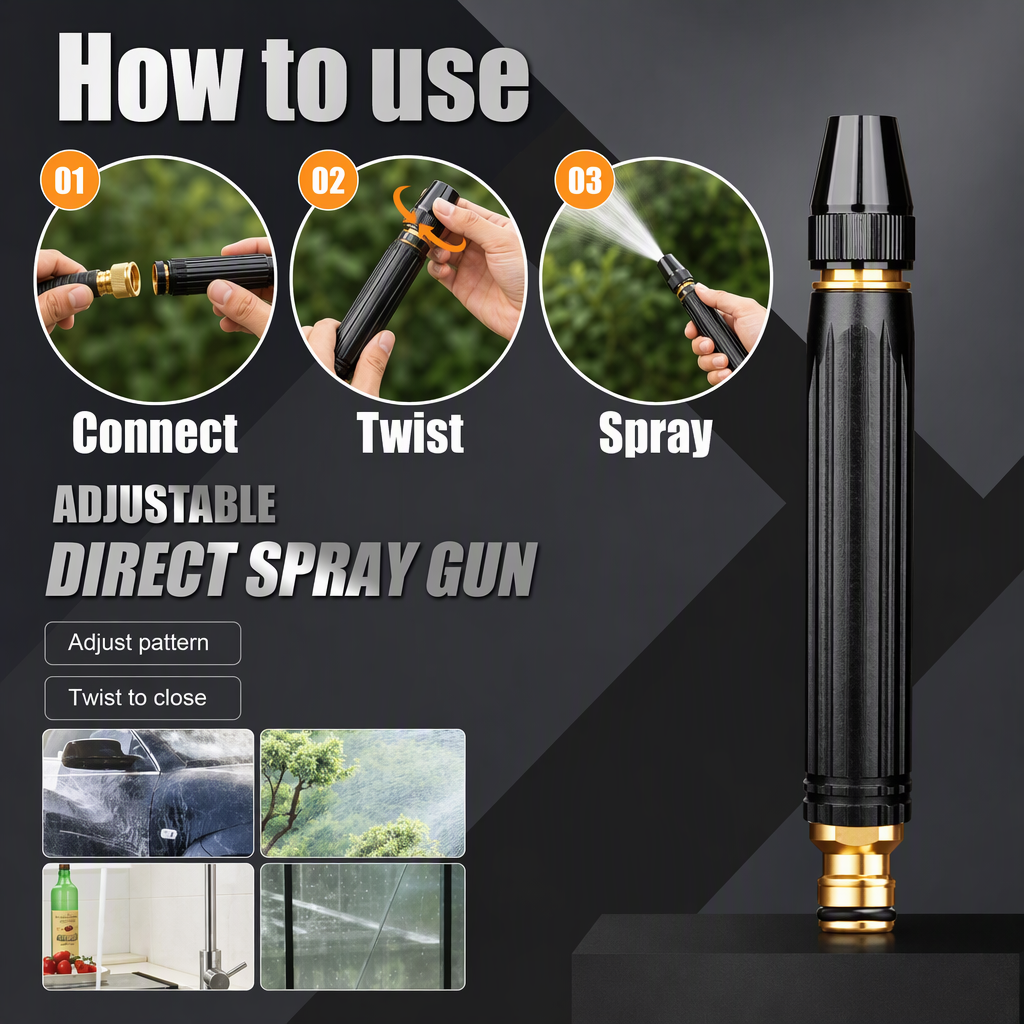 Nozzle Water Spray Gun High Pressure Nozzle Spray Water Jet Hose Nozzles Pipe – steps