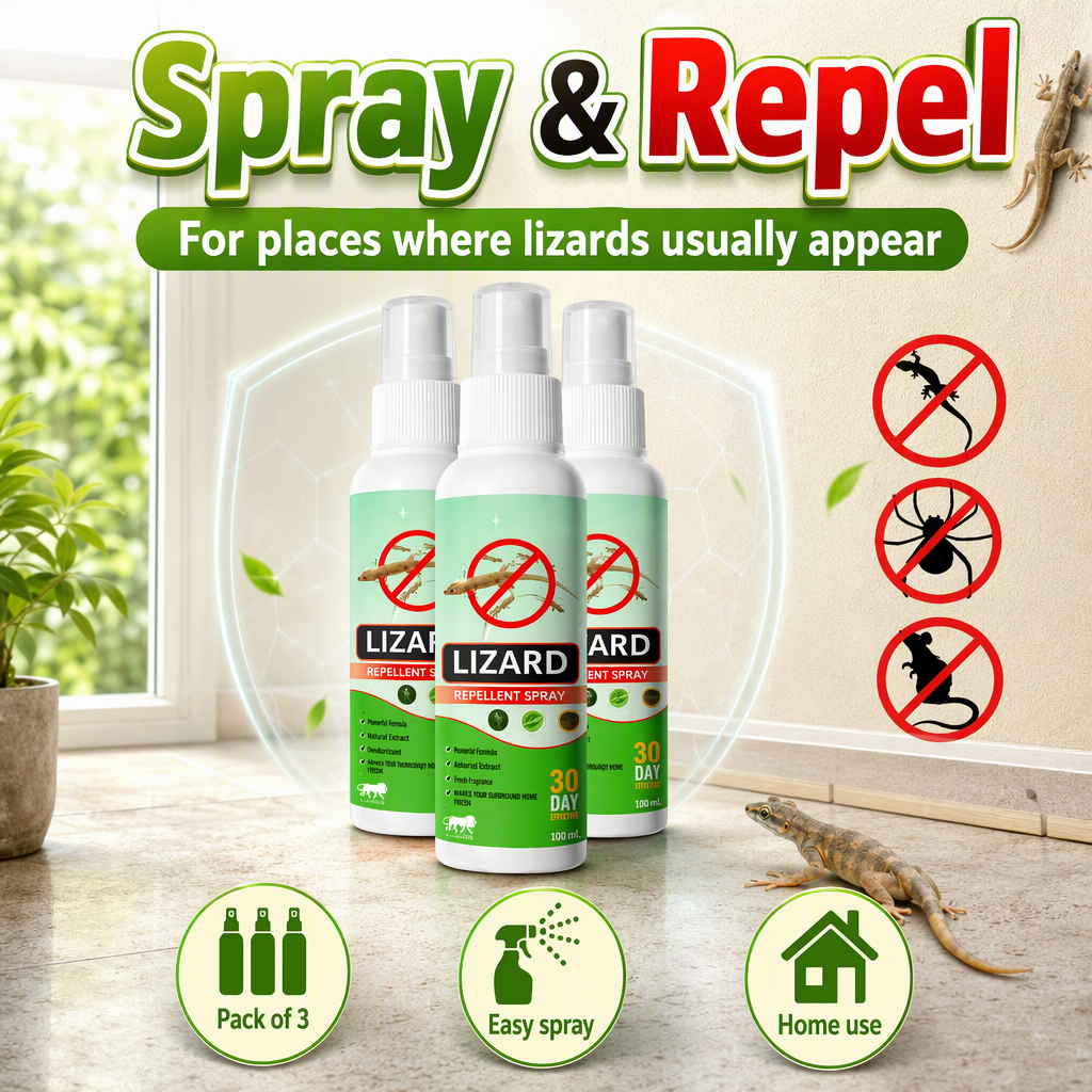 Organic Lizard Repellent Spray - Pack of 3 – hero