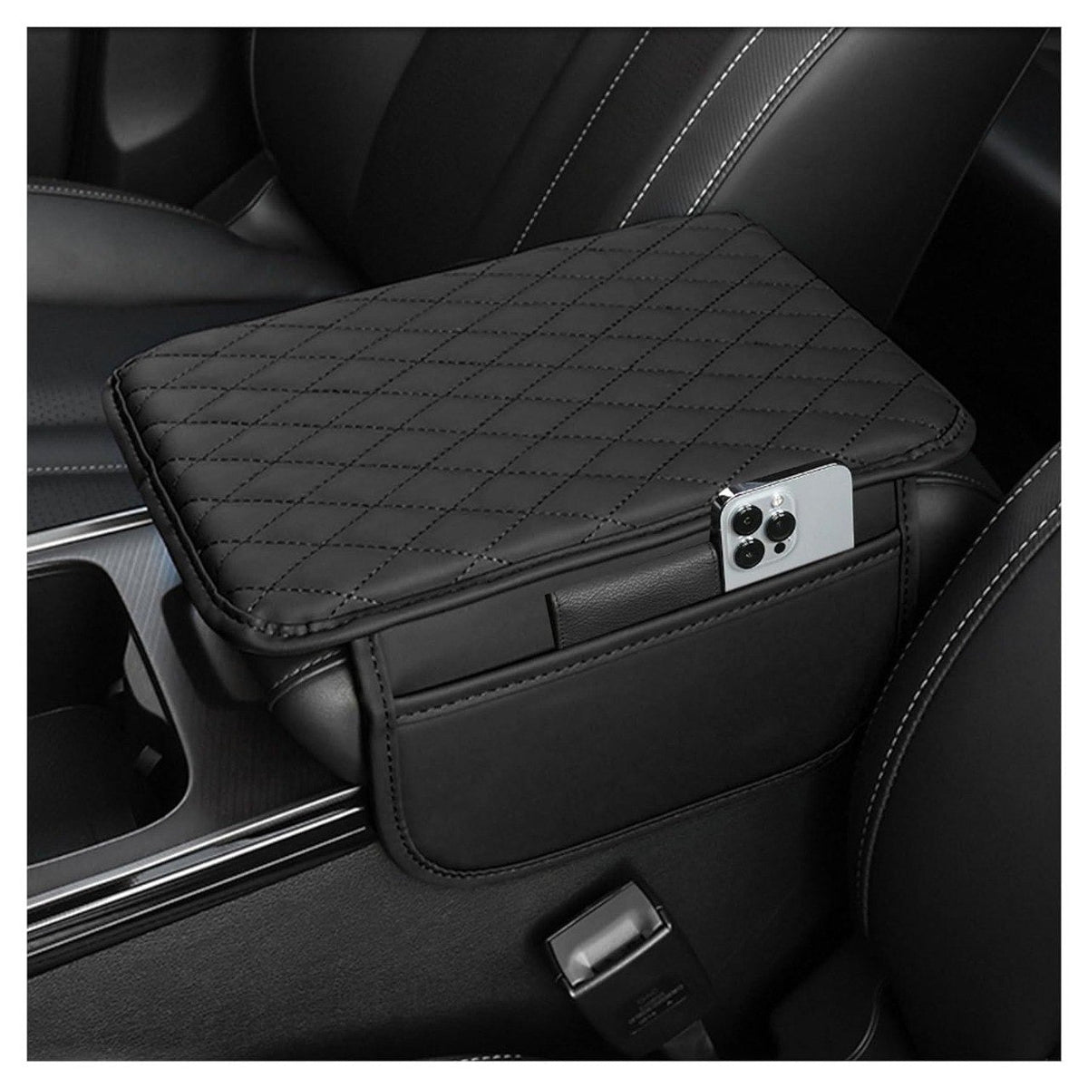 Arm rest cushion placed on car armrest