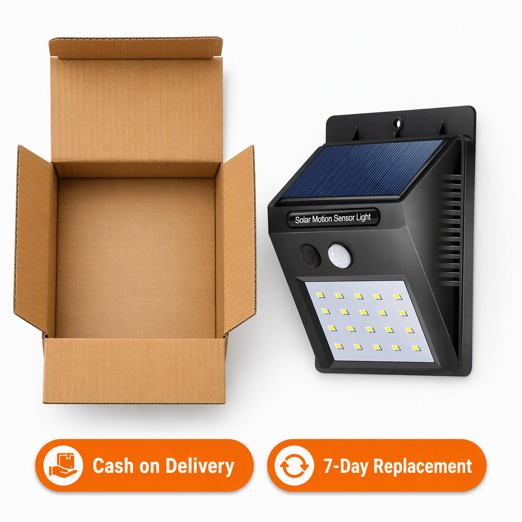 Solar LED Wall Lights Outdoor, Waterproof Wireless Super Bright Security Motion Sensor Light for Garage Yard Patio Garde