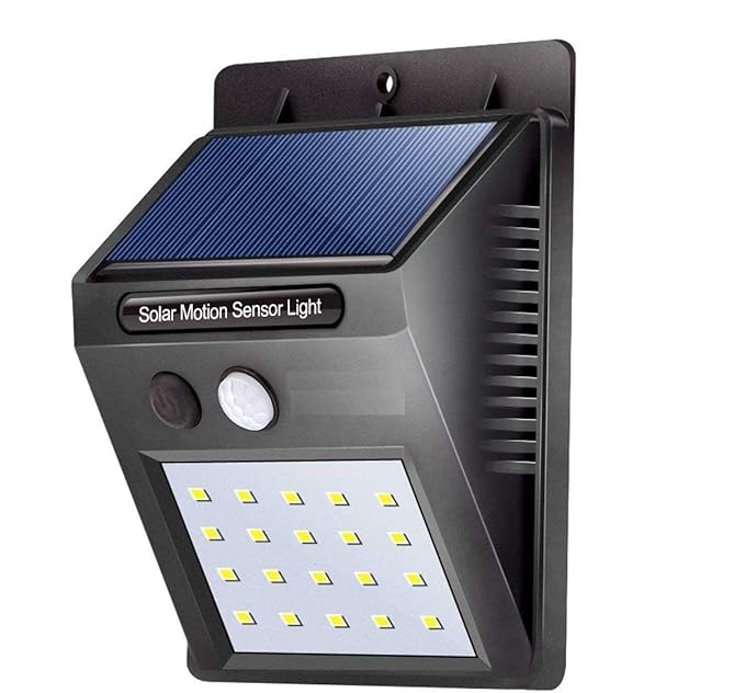 Solar LED wall light front view