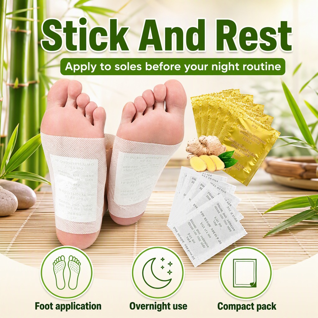 SS Organic Natural ingredients Detox Foot Pads for Body (pack of 2) – hero