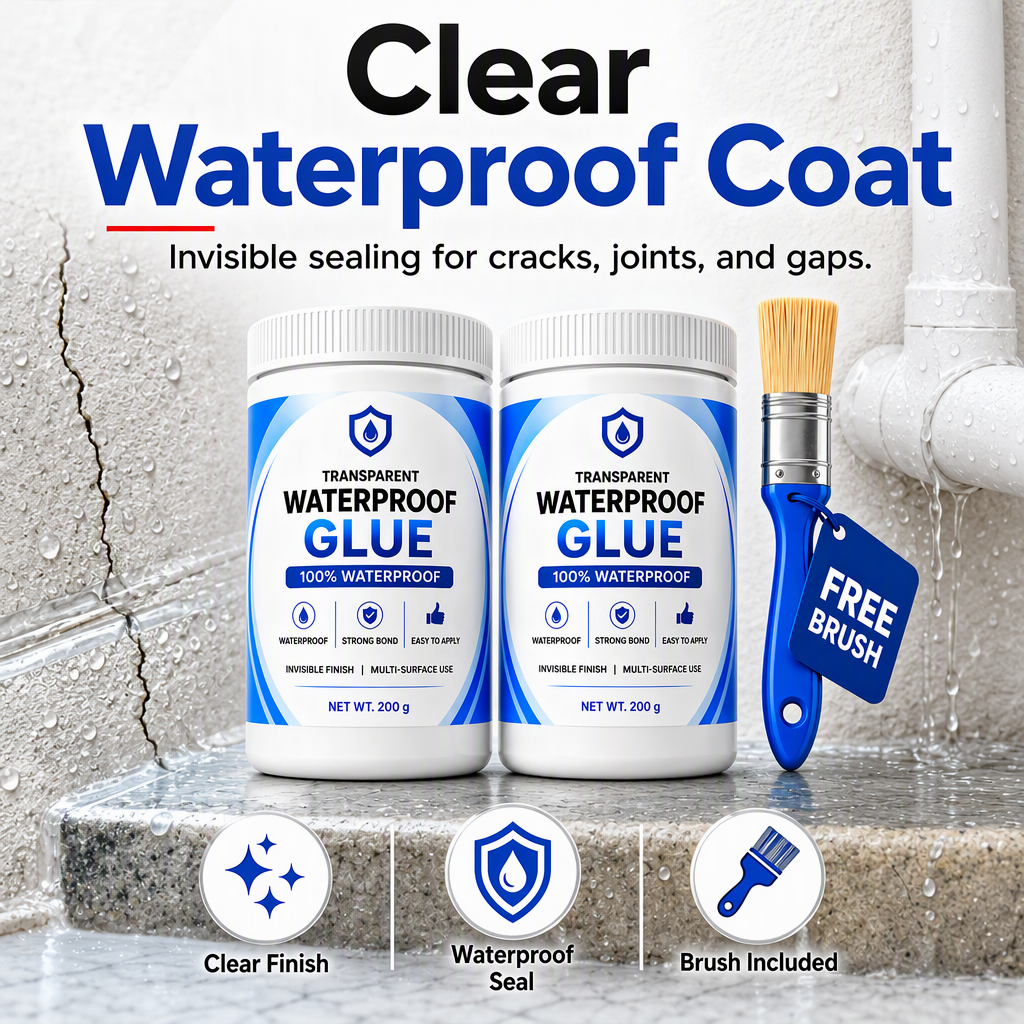 Transparent Waterproof Glue  Free Brush 200g each pack of 2 – hero